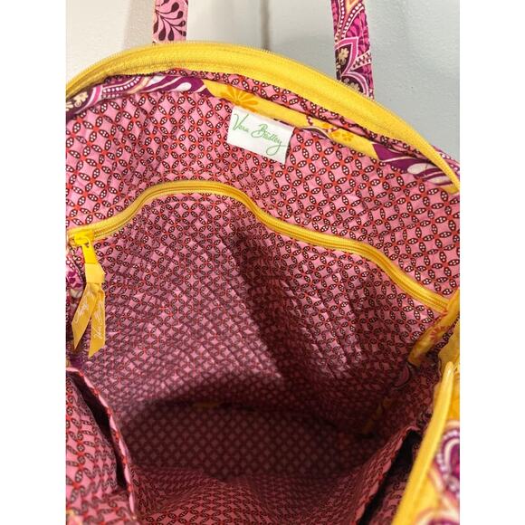 Vera Bradley Tall Zip Tote Bali Gold Retired - Picture 8 of 9